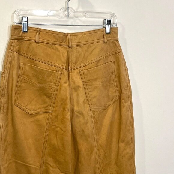 Vtg Leather Pants Women 12 (S) High Waist Western 80s Retro Country Rodeo 90s - Picture 4 of 16